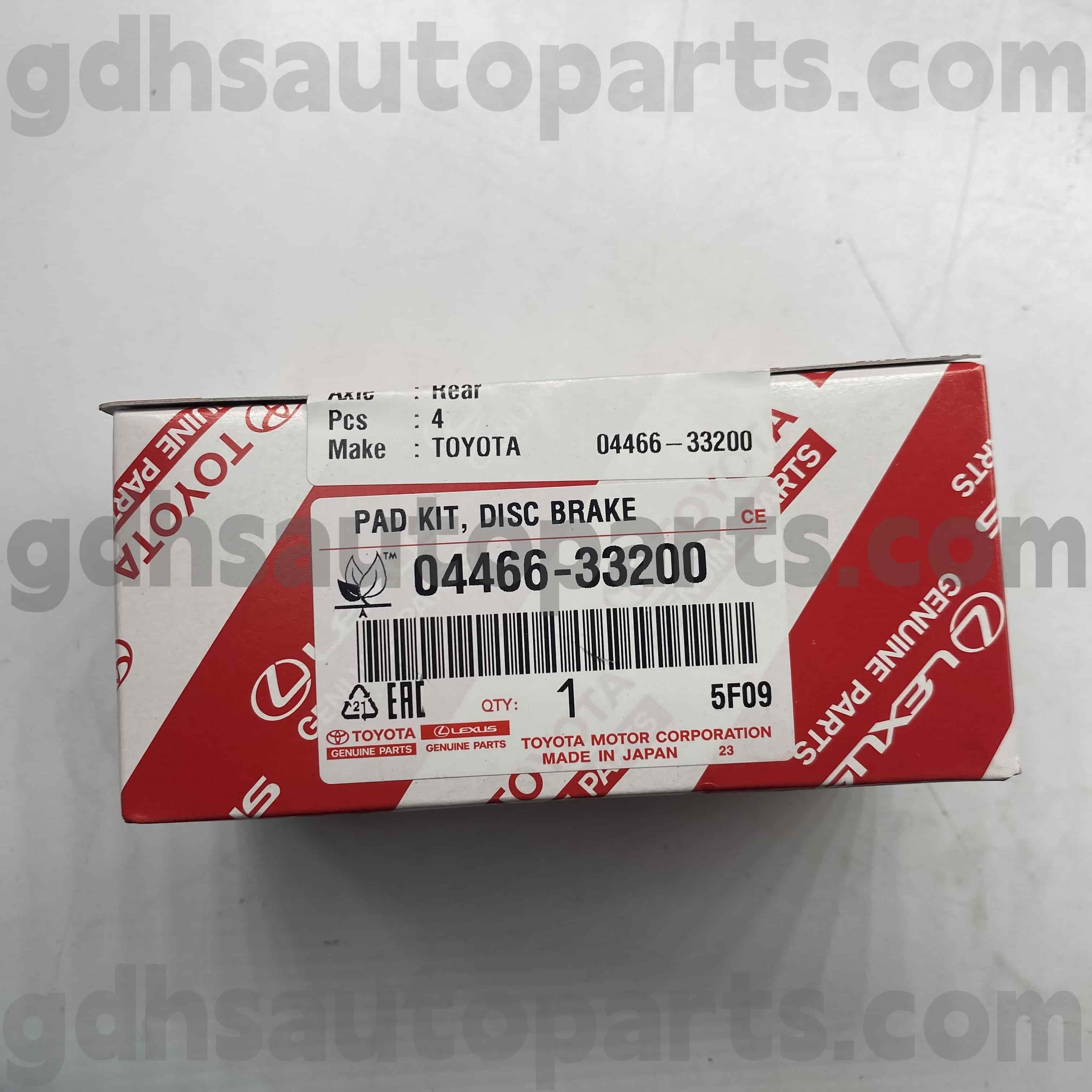 04466-33200 Toyota Piese autentice Piese din spate pentru Camry/Hybrid, Lexus ES350 (NAP) Șasiu nr. ACV51 ASV50 AVV60 AS