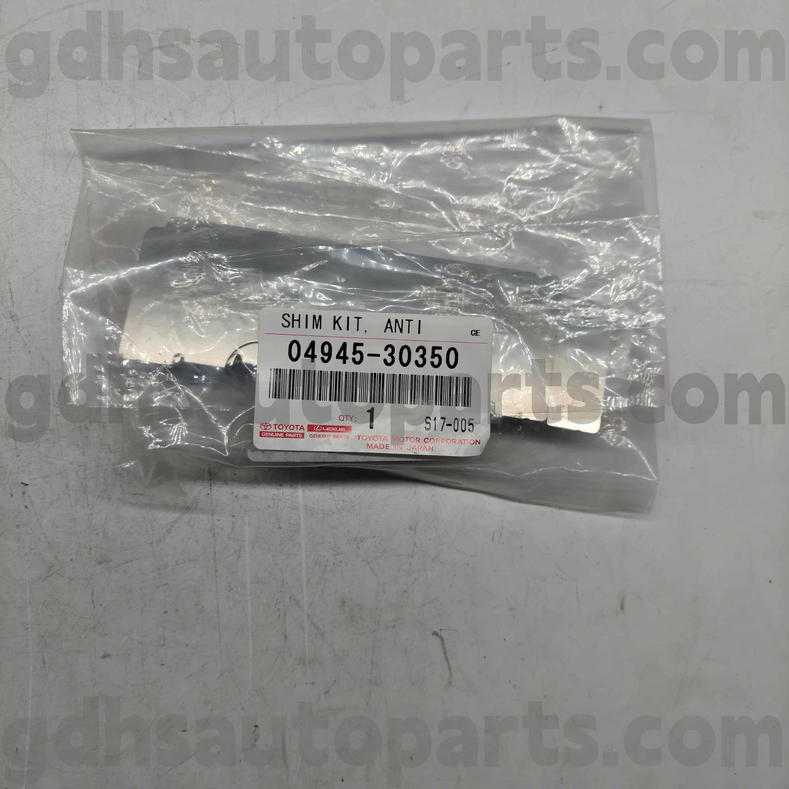 04945-30350 Toyota Piese autentice Piese de frână pentru sunet de sunet pentru Lexus IS250/350, RC350300H/200T, șasiu din seria GS nr. GSE22 GRS190 g