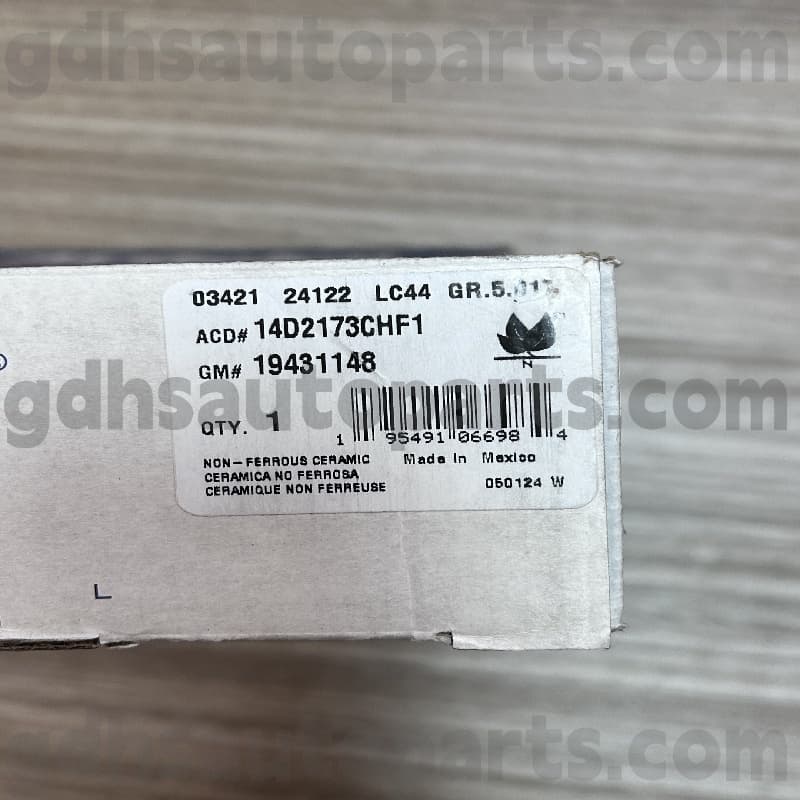 14D2173CHF1 ACDELCO BRAKE PAD pentru Escalade OE nr. 19431148