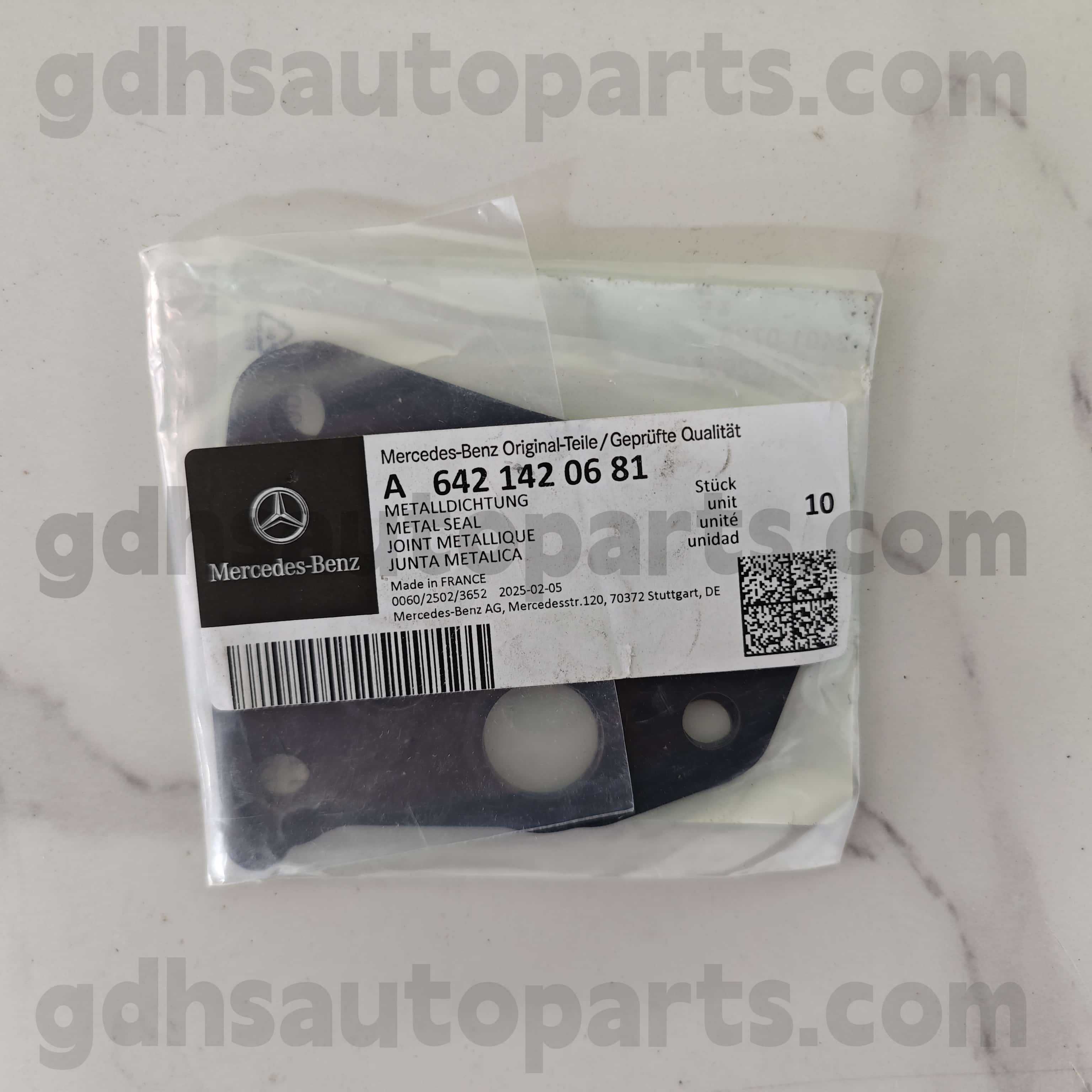 A 642 142 06 81 Mercedes-Benz Piese autentice Turbocompresie O-inel pentru 642855 OM642 ， 642890 OM642，642820 642，642868 OM642，642887 OM642