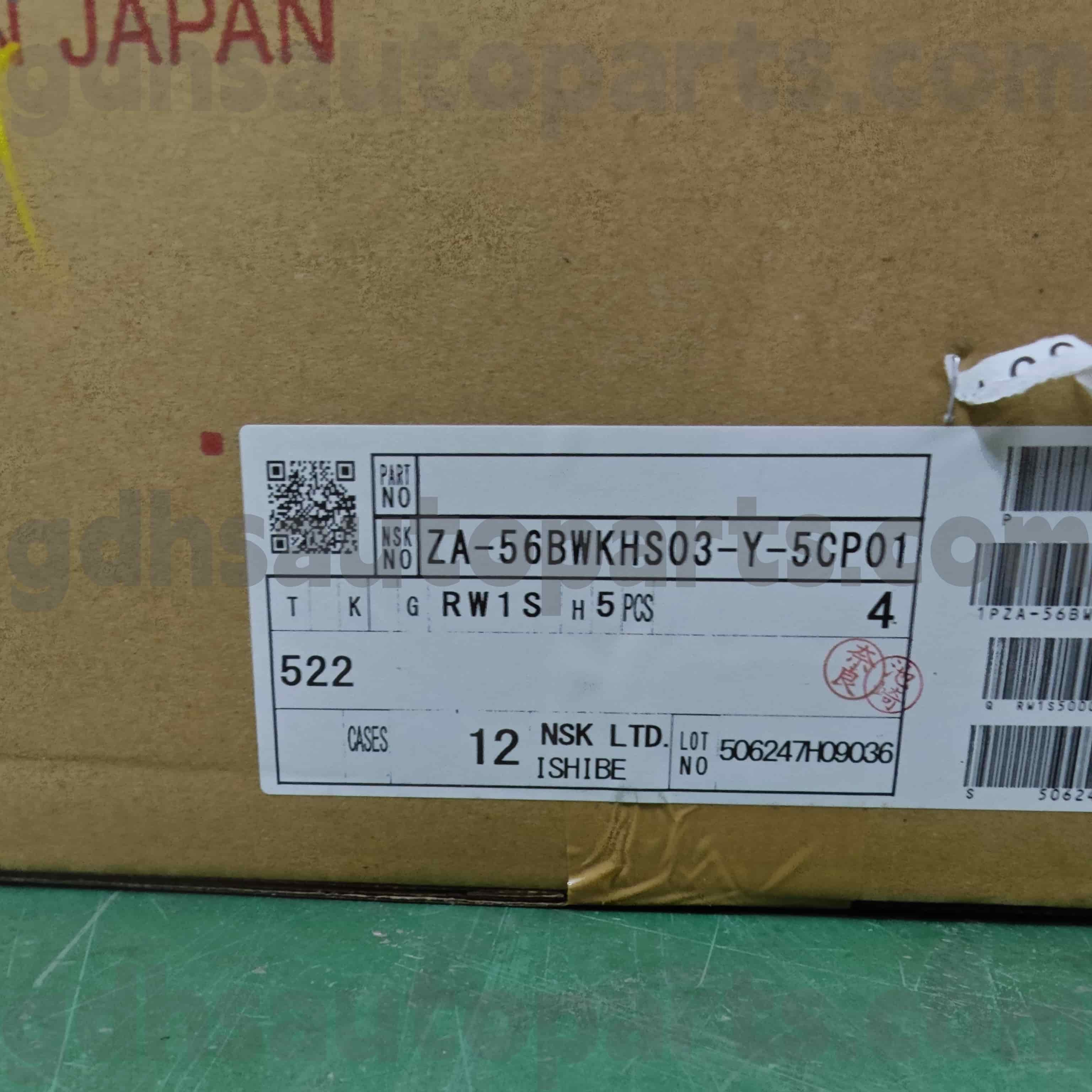 ZA-56BWKHS03-Y-5CP01 NSK Rulmentul roții din spate pentru Toyota Alphard, Previa, estima oe nr. 42450-28030